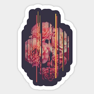 Rose Glitches Vertical Sticker